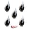 Service Caster 5 Inch Thermoplastic Wheel 1-3/8 Inch Grip Ring Stem Caster SCC, 5PK SCC-GR05S510-TPRS-716138-5 - alternate 1